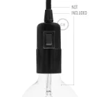 Smooth-sided bakelite phenolic socket - ON/OFF SWITCH - E26