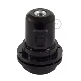 Double-sleeve bakelite phenolic socket - ON/OFF SWITCH - E26