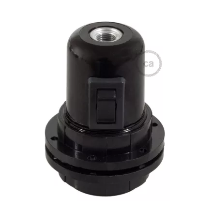 Double-sleeve bakelite phenolic socket - ON/OFF SWITCH - E26