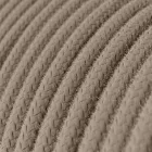 Lamp cable set with dove gray cotton cable, 6 feet