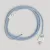 Cable set for lamp, blue Steward cotton cable, 6 feet