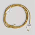 Lamp cable set with bright mustard cable, 6 feet