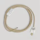 Lamp cable set with neutral jute cable, 6 ft