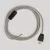 Lamp cable set with dove gray cotton cable, 6 feet