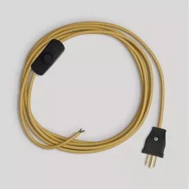 Lamp cable set with bright mustard cable, 6 feet