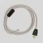Cable set for lamp with white cable, 6 ft