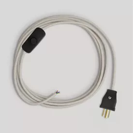 Cable set for lamp with white cable, 6 ft