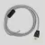 Lamp cable set with gray linen cable, 6 feet