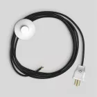 Cable set for lamp, with black cable, 3 meters