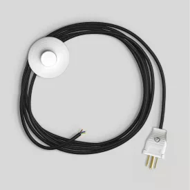 Cable set for lamp, with black cable, 3 meters