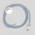 Cable set for lamp, with blue Steward cotton cable, 10 feet