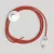 Cable set for lamp, with bright red cable, 10 feet
