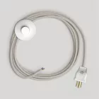 Lamp cable set with white cable, 10 ft