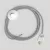 Lamp cable set with gray linen cable, 10 feet