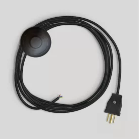 Cable set for lamp, with black cable, 3 meters