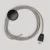 Cable set for lamp, with dove gray cotton cable, 10 feet