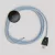 Cable set for lamp, with blue Steward cotton cable, 10 feet