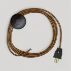 Lamp cable set with polished and shiny copper cable, 10 feet