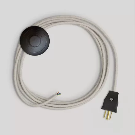 Lamp cable set with white cable, 10 ft