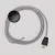 Lamp cable set with gray linen cable, 10 feet