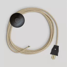 Lamp cable set with neutral jute cable, 10 ft