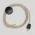 Lamp cable set with neutral jute cable, 10 ft