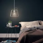 Metal Duedì base suspended lampshade | Modern look | E26 socket