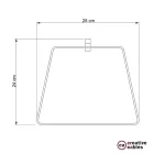 Metal Duedì base suspended lampshade | Modern look | E26 socket
