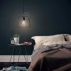 Metal Duedì base suspended lampshade | Modern look | E26 socket