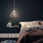 Metal Duedì Apex pendant lamp shade | Metal socket cover and E26 socket