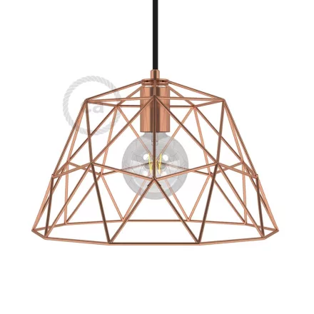 Dome XL Naked Cage metal lampshade | Industrial style | E26 socket
