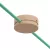  Round Ø 125 mm (5") wooden ceiling with 2 side holes for cord light cable and Filé system. Made in Italy, according to US standards