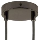 Cylindrical metal ceiling rosette set with 2 holes