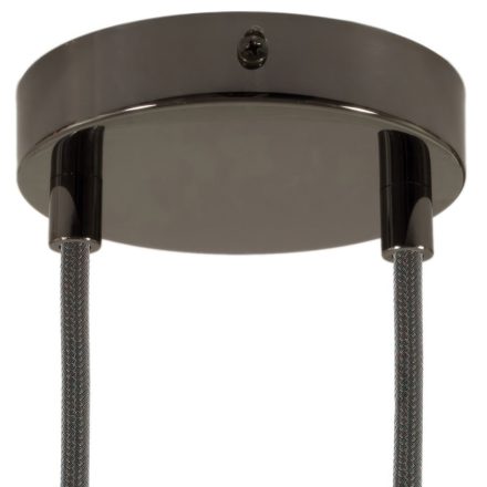 Cylindrical metal ceiling rosette set with 2 holes