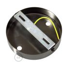 Cylindrical metal ceiling rosette set with 2 holes