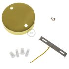 Cylindrical metal ceiling rosette set with 2 holes