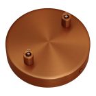 Cylindrical metal ceiling rosette set with 2 holes