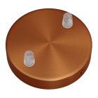 Cylindrical metal ceiling rosette set with 2 holes