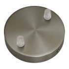 Cylindrical metal ceiling rosette set with 2 holes