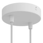 Cylindrical metal ceiling rosette set with 2 holes