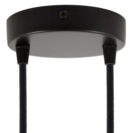 Cylindrical metal ceiling rosette set with 2 holes