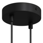 Cylindrical metal ceiling rosette set with 2 holes