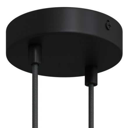 Cylindrical metal ceiling rosette set with 2 holes