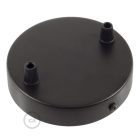 Cylindrical metal ceiling rosette set with 2 holes