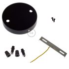 Cylindrical metal ceiling rosette set with 2 holes