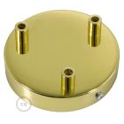 Cylindrical metal 3-hole ceiling rosette set