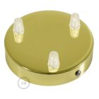 Cylindrical metal 3-hole ceiling rosette set