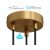 SMART cylindrical metal 3-hole ceiling rose kit - compatible with virtual assistants