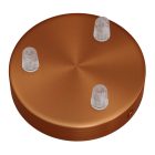 Cylindrical metal 3-hole ceiling rosette set