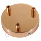 Cylindrical metal 3-hole ceiling rosette set